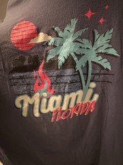 Mani Florida Large Mens Arepostal Vintage Gang Blue Graphic Tee T-Shirt