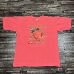 Vintage 90s Atlanta Georgia Graphic Tee XL Pink Single Stitch VTG Casual Unisex