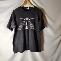 Aviation T-Shirt Men’s L Black NATO Phonetic Alphabet Runway Pilot Graphic Tee