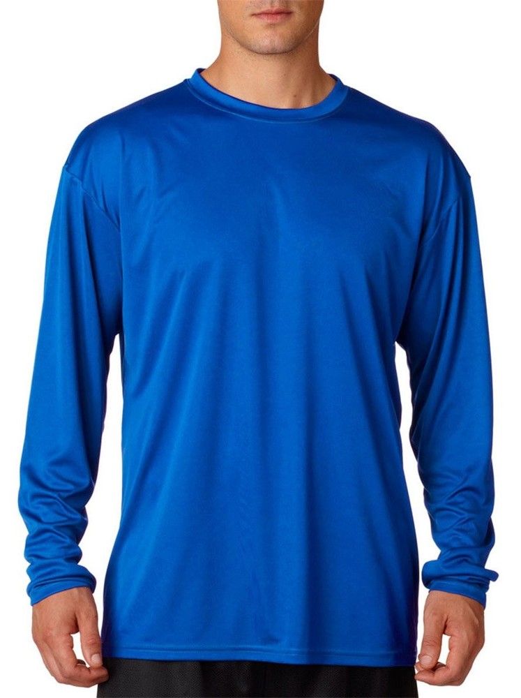 Adult Cooling Performance Long-Sleeve T-Shirt, Royal, Medium