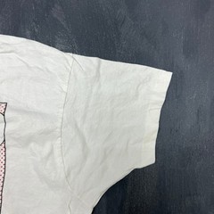 Vintage Roy Lichtenstein Flying Fish Shirt Mens Large White 1980s Baby On Bus