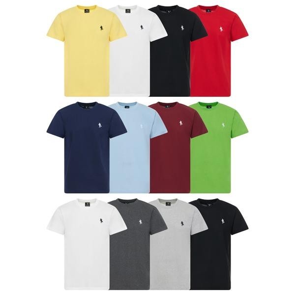 5 Pack Black Horse Club Men’s Short Sleeve Crew Neck Or V-Neck Classic T-Shirt