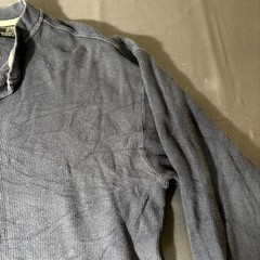 RedHead Thermal Shirt Mens Large Navy Blue Waffle Knit Cotton Henley Neck Casual