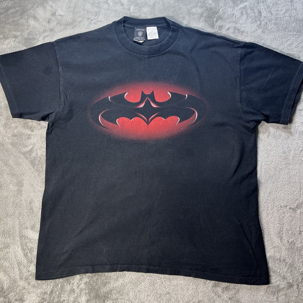 Vintage 1996 DC Comics Batman & Robin Superhero Movie Promo T-Shirt USA Size XL