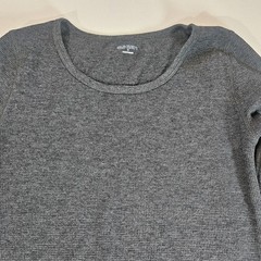 Mens Thermal Tee Size Medium Grey Athleisure Warm Comfort Layering Top