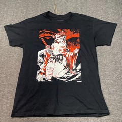 Spencers Bad Habits Shirt Men Large Katana Anime Black Short Sleeve Waifu Top