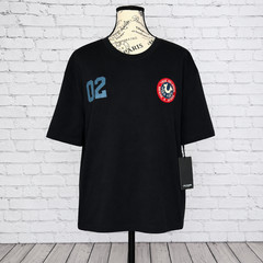 True Religion Black Graphic Tee Shirt Men’s Large Logo Back Patch Streetwear NWT