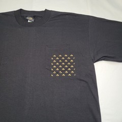 Emerica Mens Black Pocket T-Shirt Gold Triangle Pattern XL Streetwear Skater