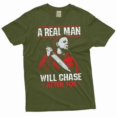 Men’s Scary Halloween Shirt Horror Movie Tee Serial Killer T-Shirt For Him Men
