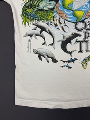 Rare Vintage 90s Costa Rica Animals Sede Cumbre De La Tierra White Medium Tee