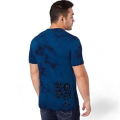 Men’s Affliction Standing Value Navy Blue Crystal Wash Premium Y2K T-Shirt Large