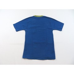 Sears PolyCotton Blank Pocket T-Shirt Blue Yellow Sz S 1970s