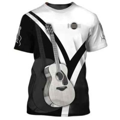 1 Piece Custom Your Picture 3D Fashion Music T-Shirt Pullover Short Sleeve