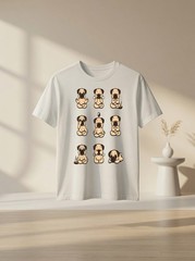 Cute Pug Yoga Meditation Poses Dog Lover Zen Dog Lover Graphic Tee Gift
