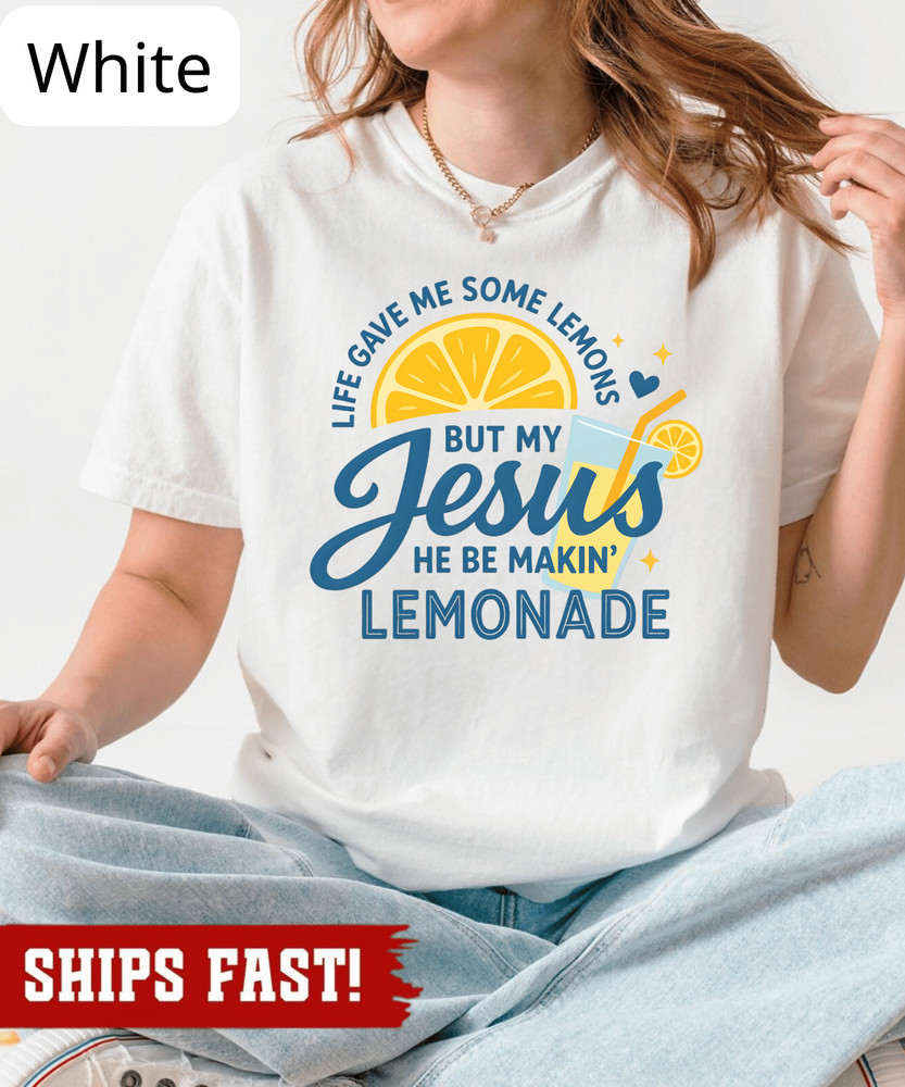 Jesus Lemonade Sweatshirt Christian Faith Apparel Child of God Tee Gift Women Me