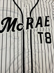 NEW Baseball Jersey Tate Mcrae T8 Short Sleeve Sewn Size Adult Large White
