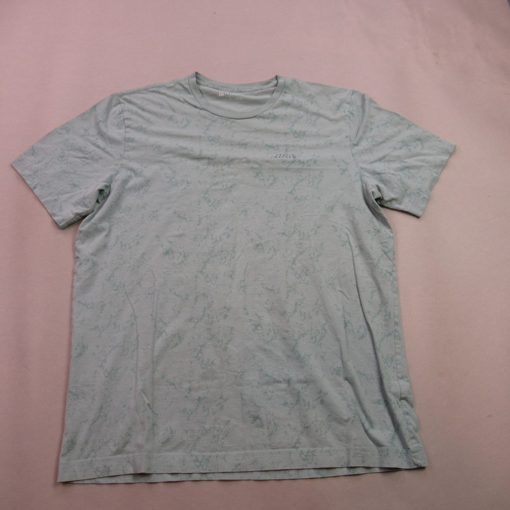 TravisMathew Men’s L Mint Green Abstract Pattern Crew Neck Short Sleeve T-Shirt
