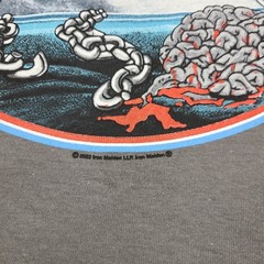 Iron Maiden Beast on the Run Tour Large 2 Sided New Official Number Of Gray #T25