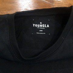 YoungLA Mens Oversized Gym T-Shirt Mens Large Black Cotton Logo