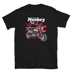 Monkey Bike (red) Rising Sun UNISEX Short Sleeve T-Shirt