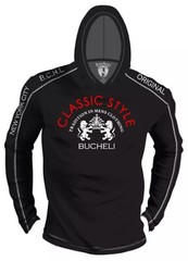 Men’s Bucheli Cotton Long Sleeve T Shirt Hoodie,Slim Fit,Stretch, S M…..A9.