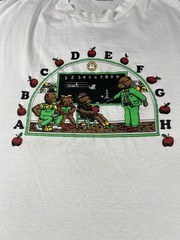 Vintage 90s Alphabet Art T Shirt White , Single Stitch size XXL￼