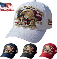 250th Anniversary USA Hat Adjustable United States 250th Anniversary Hat Ret…
