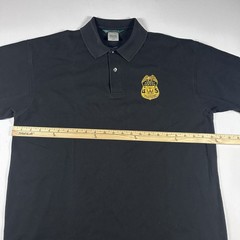 Vintage US Forest Service Police Polo Shirt Official Badge Detective USA Mens L