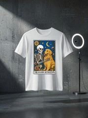 Unisex The Golden Retriever Tarot Card Graphic T Shirt Gift