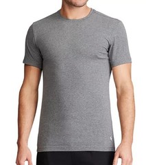 3 PACK POLO RALPH LAUREN STRETCH SLIM FIT COTTON GRAY BEIGE CREW NECK T SHIRTS