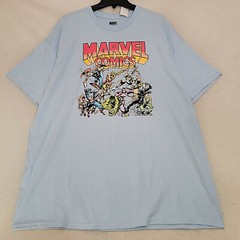 MARVEL Comics Mens 2XL XXL Blue Golden Age Aventures Hulk Thor Cpt America NWT