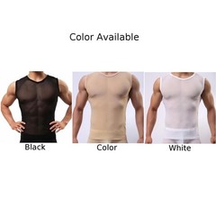 T-Shir Vest Basic Design Basic Tee Beach Clubwear Fishnet T-Shirt Running