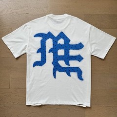 Mixed Emotion Retro Beaded Letter Design Loose Casual T-Shirt