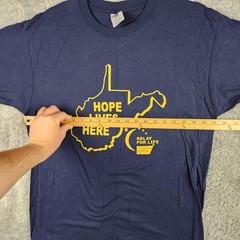Vintage Relay For Life Shirt Mens Large Blue Team West Virginia Cancer Charity