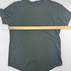 BYLT Basics Mens Large T-Shirt Green Drop Cut Lux Short Sleeve Tee