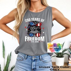 Women July 4th Freedom Tank Top Patriotic American