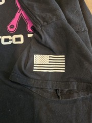 Gildan Tools for the Cause Breast Cancer Flag Matco Tools Black Pink T-Shirt XL