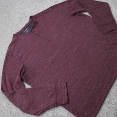 01.Algo Shirt Men 2XL XXL Red Performance Henley anti-odor Quick Dry Long Sleeve