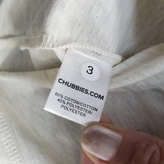 Chubbies Tank Top Men’s Small Multi Oatmeal Heather Stretch Graphic Print Back