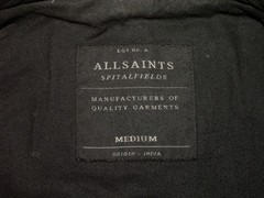 Men’s All Saints ALLIANCE LEATHER SHIRT jacket Medium M (ref106) £99.99!!!!!