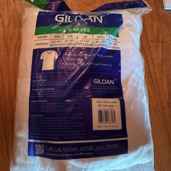 Gildan Men’s V-Neck T-Shirts, Multipack, Style G1103, X-Large, White 6-pack NIP