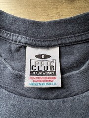 PRO Club Heavy Weight 100% Cotton Navy Blue Tee Size Small
