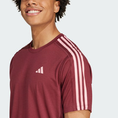 Adidas Aeroready Own the Run 3-Stripes S/S PERFORMANCE T-SHIRT SZ: 2XL 2X XXL