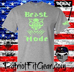 T-shirt,Beast Mode,Wolf,Exercise,Wellness,Fitness,Goal,#BeastMode,Motivation