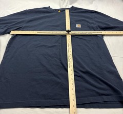Carhartt Pocket Shirt Mens XL Blue Workwear Tee T-Shirt K87 Original Fit Logo