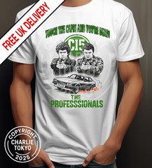 The Professionals T-Shirt Classic 80’s Ford Capri Bodie and Doyle CI5 Mens Funny
