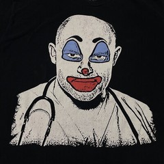 Children’s Hospital Dr. Downs Clown Black Lg T-shirt Rob Corddry Adult Swim TV