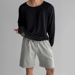 Men’s Knitted Long Sleeve T Shirt Solid Color for Daily Vacation Style