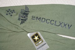 US Army Star Long Sleeve T-Shirt-Green- Liteweight- Adult XL- NEW