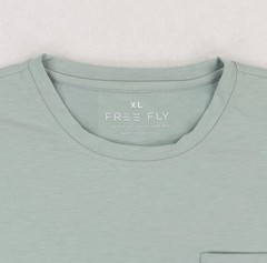 Free Fly Shirt Mens XL Green Bamboo Flex Pocket Tee Lightweight Soft Stretch